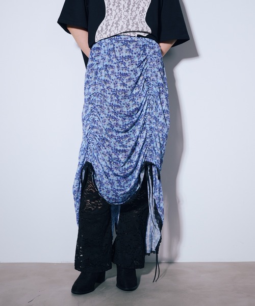 ANNA SUI NYC（アナ スイ エヌ ワイ シー）の「マルチシャーリングスカート（スカート・レディース・キャメル/ブラック/サックスブルー・FREE）」の9枚目の写真