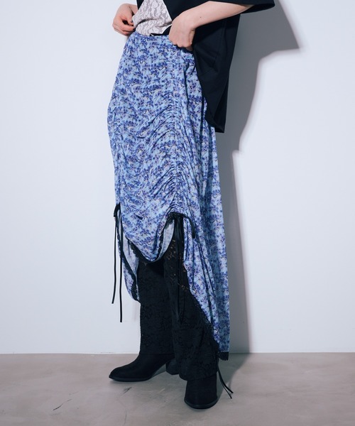 ANNA SUI NYC（アナ スイ エヌ ワイ シー）の「マルチシャーリングスカート（スカート・レディース・キャメル/ブラック/サックスブルー・FREE）」の10枚目の写真