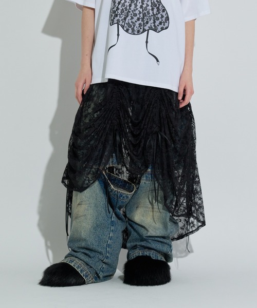 ANNA SUI NYC（アナ スイ エヌ ワイ シー）の「マルチシャーリングスカート（スカート・レディース・キャメル/ブラック/サックスブルー・FREE）」の7枚目の写真