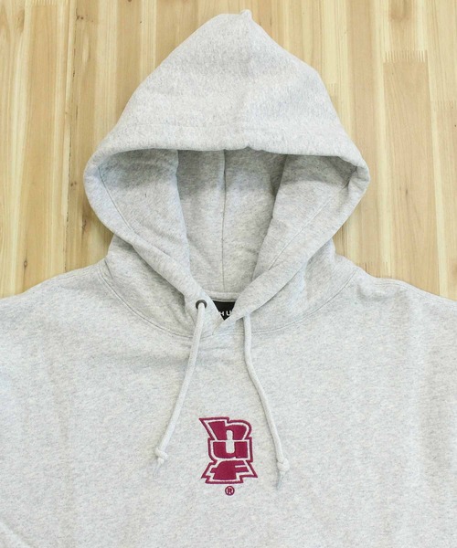 HUF(ハフ)の「メガブラスト エンブレム プルオーバーフーディ スウェットパーカー MEGABLAST EMB P/O HOODIE(パーカー・メンズ・ブラック/アッシュ・M/XL/L)」の10枚目の写真