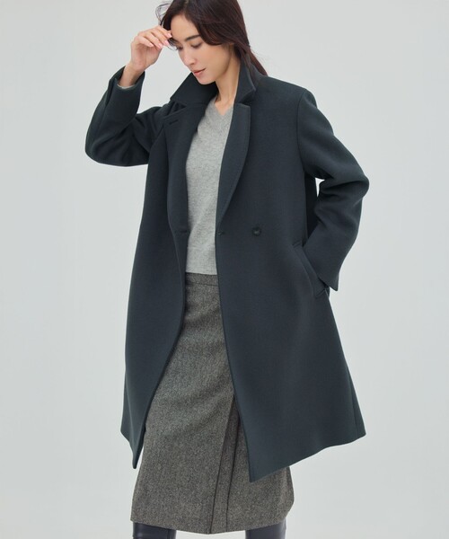 セール】Pureラムウール ダブル ロングコート（その他アウター）｜J