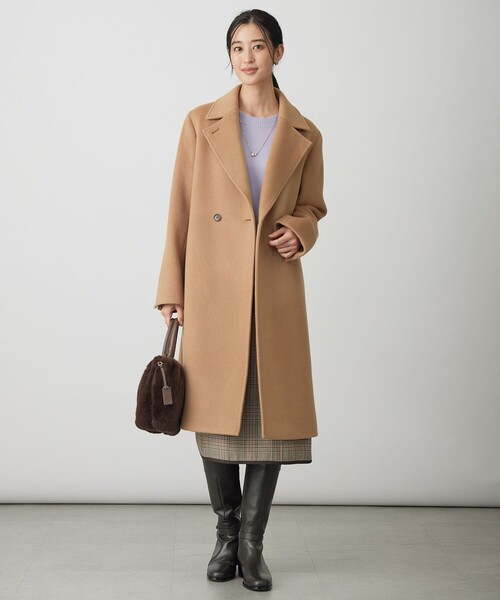 セール】Pureラムウール ダブル ロングコート（その他アウター）｜J