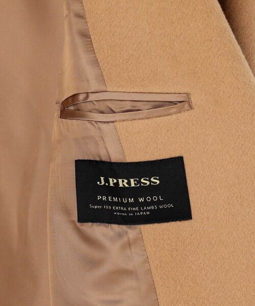 J.PRESS(ジェイプレス)の「Pureラムウール ダブル ロングコート(その他アウター・レディース・黄土色系/ブラック系/グレー系・T15/T13)」の4枚目の写真