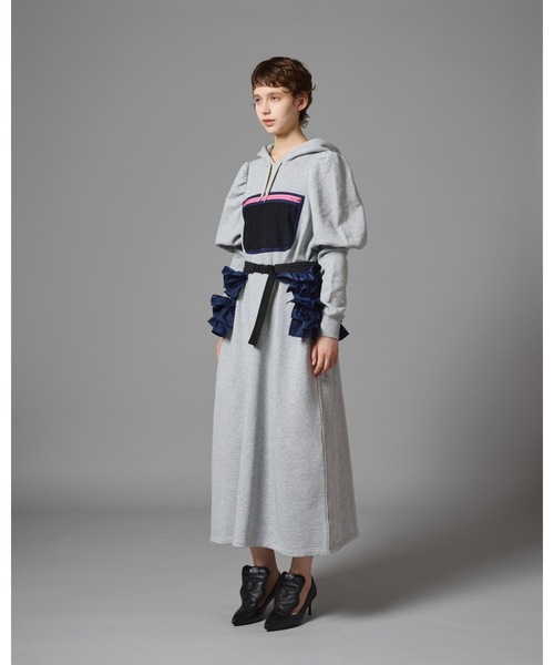 NON TOKYO（ノントーキョー）の「NON TOKYO/ノントーキョー/メッシュポケットパフスリーブワンピース（ワンピース・レディース・ブラック/グレー・F）」の14枚目の写真