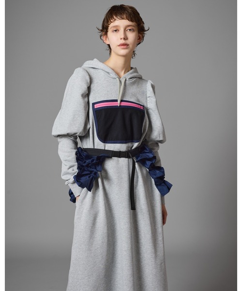 NON TOKYO（ノントーキョー）の「NON TOKYO/ノントーキョー/メッシュポケットパフスリーブワンピース（ワンピース・レディース・ブラック/グレー・F）」の16枚目の写真