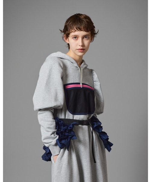 NON TOKYO（ノントーキョー）の「NON TOKYO/ノントーキョー/メッシュポケットパフスリーブワンピース（ワンピース・レディース・ブラック/グレー・F）」の11枚目の写真