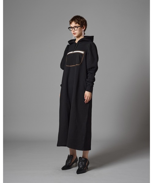 NON TOKYO（ノントーキョー）の「NON TOKYO/ノントーキョー/メッシュポケットパフスリーブワンピース（ワンピース・レディース・ブラック/グレー・F）」の6枚目の写真