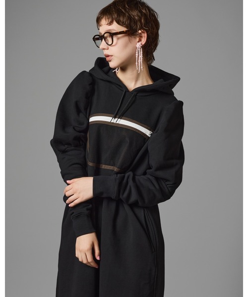 NON TOKYO（ノントーキョー）の「NON TOKYO/ノントーキョー/メッシュポケットパフスリーブワンピース（ワンピース・レディース・ブラック/グレー・F）」の3枚目の写真