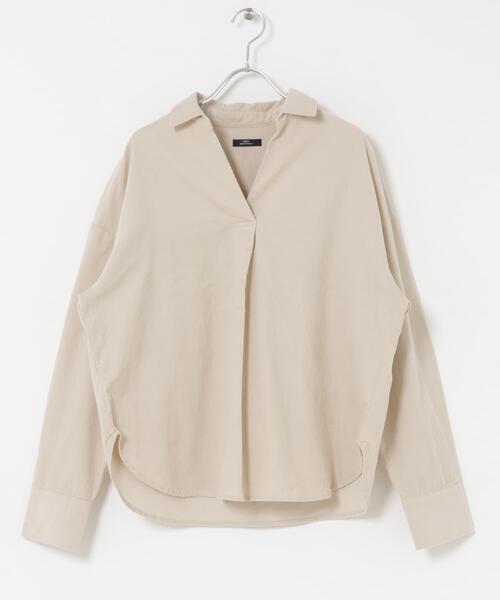 ITEMS URBANRESEARCH(アイテムズ アーバンリサーチ)の「Souplement Corduroy Shirts(シャツ/ブラウス・レディース・ブラック/ホワイト系その他/ブラウン・FREE)」の9枚目の写真