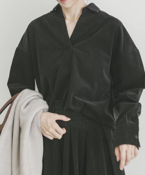 ITEMS URBANRESEARCH(アイテムズ アーバンリサーチ)の「Souplement Corduroy Shirts(シャツ/ブラウス・レディース・ブラック/ホワイト系その他/ブラウン・FREE)」の21枚目の写真