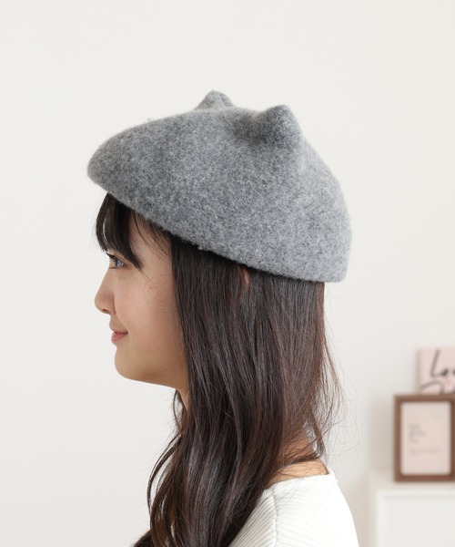 猫デザイン ベレー帽 ネイビー セール】猫耳ベレー（ハンチング/ベレー帽）｜FUNALIVE（ファン