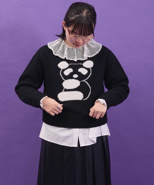 I am I in fact...（アイアムアイインファクト）の「SUPER IDOL sweater（ニット/セーター・レディース・レッド/その他/ブラック・FREE）」の22枚目の写真