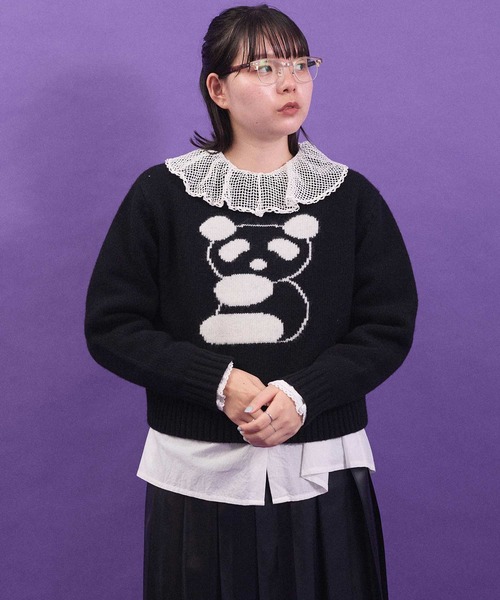 I am I in fact...（アイアムアイインファクト）の「SUPER IDOL sweater（ニット/セーター・レディース・レッド/その他/ブラック・FREE）」の20枚目の写真