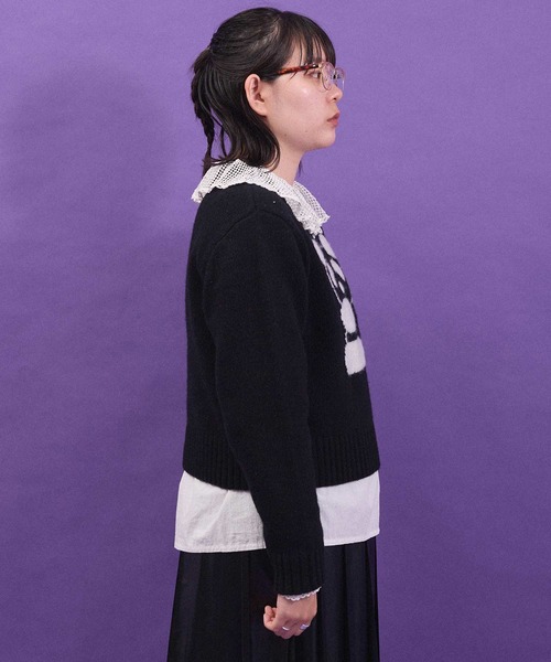 I am I in fact...（アイアムアイインファクト）の「SUPER IDOL sweater（ニット/セーター・レディース・レッド/その他/ブラック・FREE）」の17枚目の写真