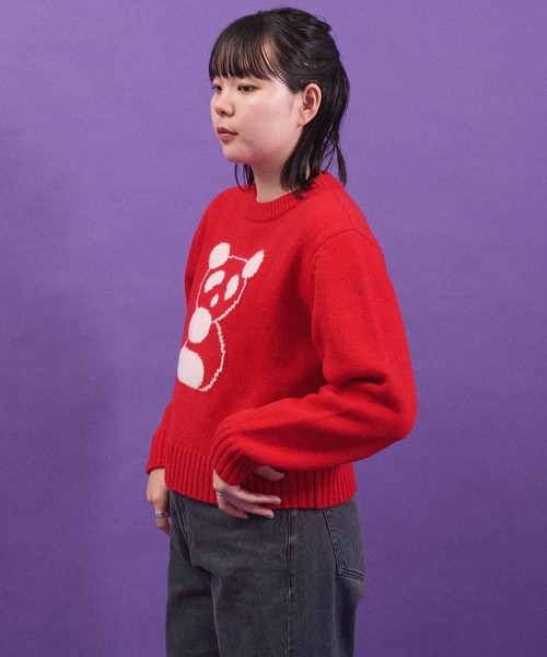 I am I in fact...（アイアムアイインファクト）の「SUPER IDOL sweater（ニット/セーター・レディース・レッド/その他/ブラック・FREE）」の13枚目の写真