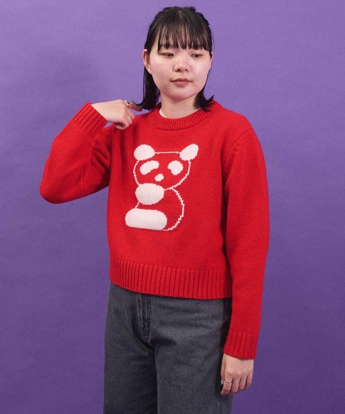 I am I in fact...（アイアムアイインファクト）の「SUPER IDOL sweater（ニット/セーター・レディース・レッド/その他/ブラック・FREE）」の15枚目の写真