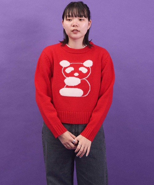 I am I in fact...（アイアムアイインファクト）の「SUPER IDOL sweater（ニット/セーター・レディース・レッド/その他/ブラック・FREE）」の14枚目の写真