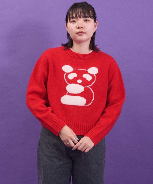 I am I in fact...（アイアムアイインファクト）の「SUPER IDOL sweater（ニット/セーター・レディース・レッド/その他/ブラック・FREE）」の11枚目の写真