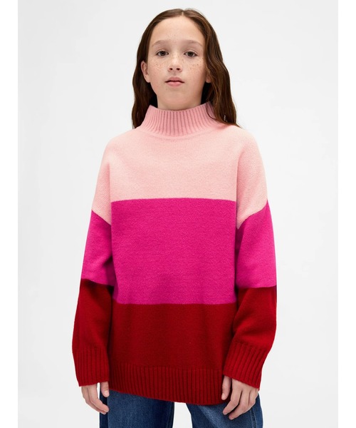 セール】CashSoft カシミヤタッチ ストライプ チュニックセーター