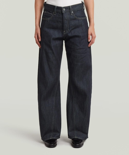 G-STAR(ジースター)の「Contor 3D Wide Jeans/立体裁断ワイドルーズジーンズ/リジッドデニム/L28(デニムパンツ・レディース・ダークインディゴブルー・24inch/25inch/26inch/27inch)」の1枚目の写真
