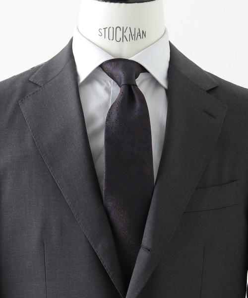 EDIFICE(エディフィス)の「PB シャドーペイズリータイ(ネクタイ・メンズ・ブラウン/ネイビー・FREE)」の2枚目の写真