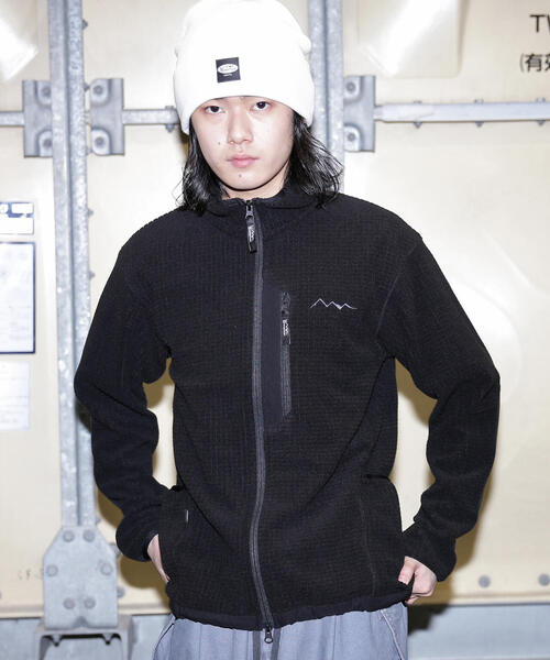 MANASTASH(マナスタッシュ)の「MANASTASH/マナスタッシュ/GRID FLEECE ZIP JKT(その他アウター・メンズ・ブラック/オリーブ系/グレー・L/M/S/XL)」の6枚目の写真