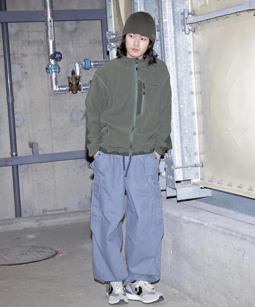 MANASTASH(マナスタッシュ)の「MANASTASH/マナスタッシュ/GRID FLEECE ZIP JKT(その他アウター・メンズ・ブラック/オリーブ系/グレー・L/M/S/XL)」の12枚目の写真