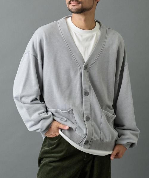 COLONY 2139（コロニートゥーワンスリーナイン）の「パウダー加工スウェットカーディガン（カーディガン/ボレロ・メンズ・ブラック/グレー・MEDIUM/LARGE）」の2枚目の写真