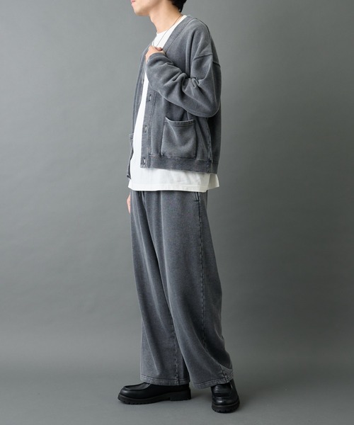 COLONY 2139（コロニートゥーワンスリーナイン）の「パウダー加工スウェットカーディガン（カーディガン/ボレロ・メンズ・ブラック/グレー・MEDIUM/LARGE）」の12枚目の写真