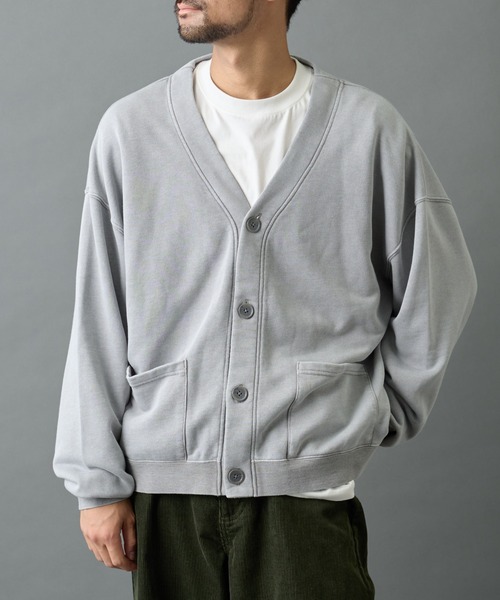 COLONY 2139（コロニートゥーワンスリーナイン）の「パウダー加工スウェットカーディガン（カーディガン/ボレロ・メンズ・ブラック/グレー・MEDIUM/LARGE）」の7枚目の写真