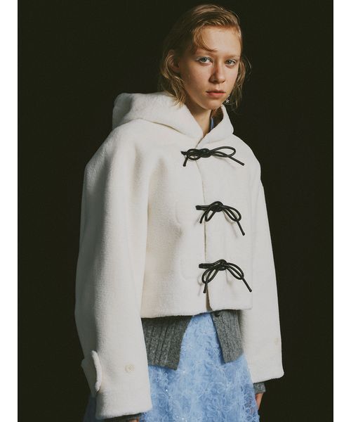 FURFUR（ファーファー）の「オフショルレイヤードニット（ニット/セーター・レディース・ホワイト/ブラック/グレー・F）」の7枚目の写真