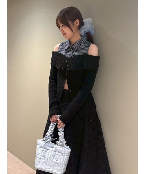 FURFUR（ファーファー）の「オフショルレイヤードニット（ニット/セーター・レディース・ホワイト/ブラック/グレー・F）」の15枚目の写真