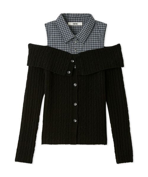 FURFUR（ファーファー）の「オフショルレイヤードニット（ニット/セーター・レディース・ホワイト/ブラック/グレー・F）」の17枚目の写真