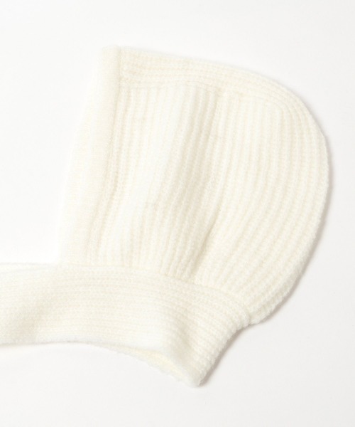 Heather（ヘザー）の「ニットバラクラバ　606017（ニットキャップ/ビーニー・レディース・ブラウン/グレー/オフホワイト・ONE SIZE）」の4枚目の写真