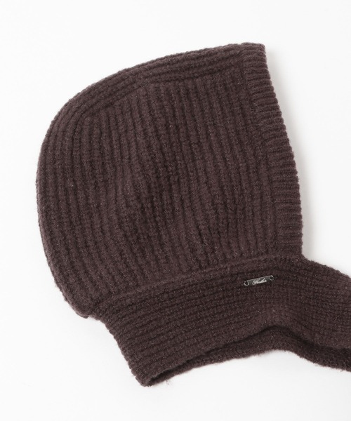 Heather（ヘザー）の「ニットバラクラバ　606017（ニットキャップ/ビーニー・レディース・ブラウン/グレー/オフホワイト・ONE SIZE）」の7枚目の写真