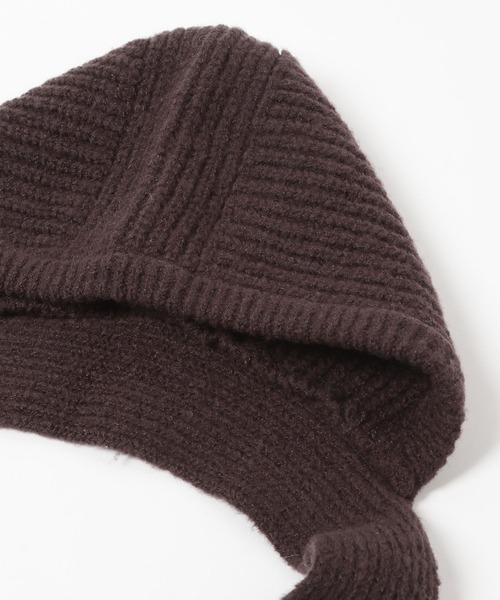 Heather（ヘザー）の「ニットバラクラバ　606017（ニットキャップ/ビーニー・レディース・ブラウン/グレー/オフホワイト・ONE SIZE）」の9枚目の写真