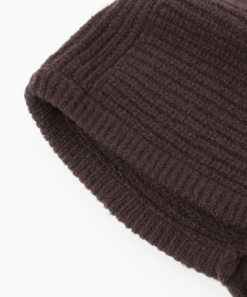 Heather（ヘザー）の「ニットバラクラバ　606017（ニットキャップ/ビーニー・レディース・ブラウン/グレー/オフホワイト・ONE SIZE）」の10枚目の写真