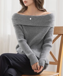DAY CLOSET | 【2WAY/着るだけこなれ魅せ/まろやかニット】長袖オフショルリブニットトップス レディース(ニット/セーター)