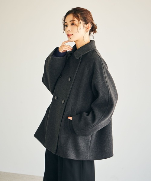 AP STUDIO✨オーバーサイズピーコート ブラック　ウール AP STUDIO✨オーバーサイズピーコート ブラック ウール AP studio P