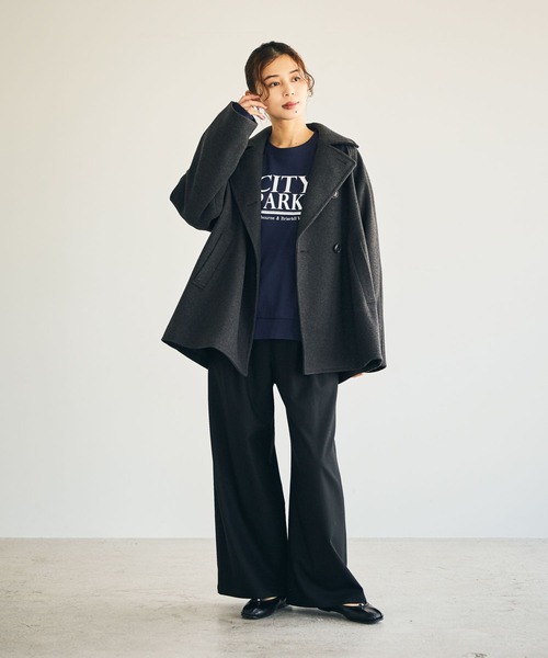ウールライクPコート[プチサイズあり]（ピーコート）｜studio CLIP