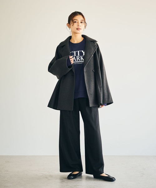 ウールライクPコート[プチサイズあり]（ピーコート）｜studio CLIP