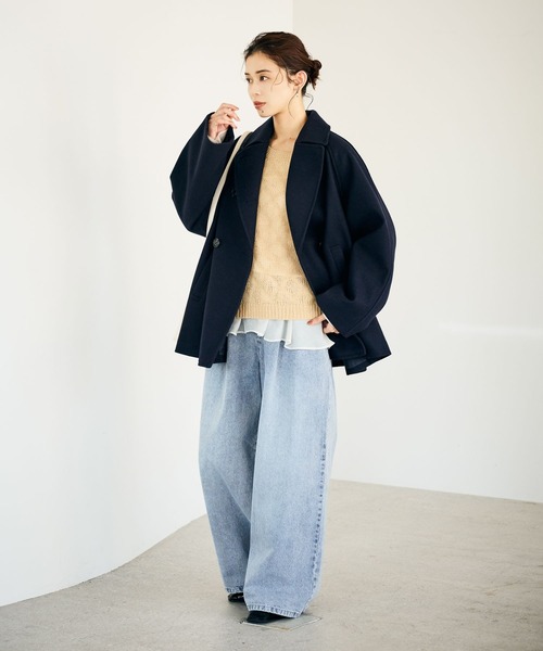 studio CLIP（スタディオクリップ）の「ウールライクPコート[プチ