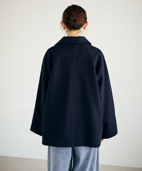 ウールライクPコート[プチサイズあり]（ピーコート）｜studio CLIP