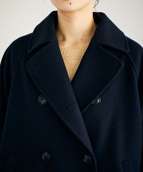 ウールライクPコート[プチサイズあり]（ピーコート）｜studio CLIP