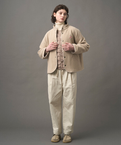 DANTON（ダントン）の「WOMEN'S WOOL LIGHT PILE STANDCOLLAR JACKET（その他アウター・レディース・ベージュ系その他/ベージュ/ネイビー/グレー・36/34/38）」の6枚目の写真