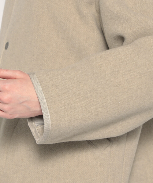 DANTON（ダントン）の「WOMEN'S WOOL LIGHT PILE STANDCOLLAR JACKET（その他アウター・レディース・ベージュ系その他/ベージュ/ネイビー/グレー・36/34/38）」の15枚目の写真