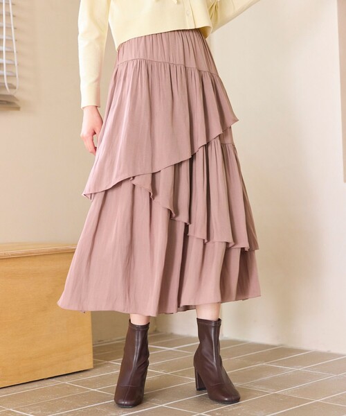 アシンメトリーティアード スカート（スカート）｜Feroux（フェルゥ