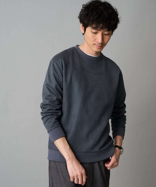 イージーケア/毛玉になりにくい】ツイルエンボスフェイクスエードプル