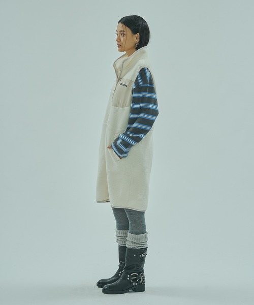 SPALDING(スポルディング)の「(SPALDING x ROSE BUD)FLEECE VEST(ベスト・レディース・ホワイト/ネイビー・ONE SIZE)」の6枚目の写真
