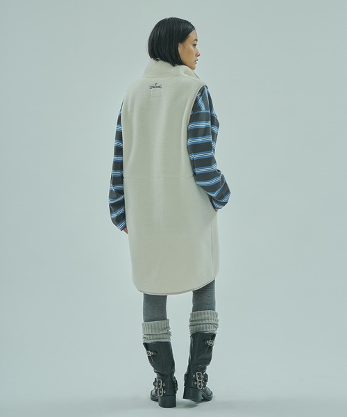 SPALDING(スポルディング)の「(SPALDING x ROSE BUD)FLEECE VEST(ベスト・レディース・ホワイト/ネイビー・ONE SIZE)」の8枚目の写真